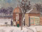Dumitru Ghiață, Chioșcuri în Cișmigiu, anii '30, ulei pe carton