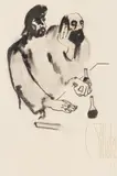 Constantin Piliuță, Eu istoric (La cârciumă), anii '90, tuș pe hârtie