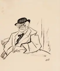 Iosif Iser, Principii, tuș pe hârtie