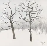 Constantin Piliuță, Liniștea iernii, 1985, ulei pe pânză