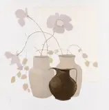 Constantin Piliuță, Flori în vase de lut, 1987, ulei pe pânză