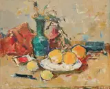 Teodor Harșia, Natură statică de atelier, anii '60, ulei pe carton
