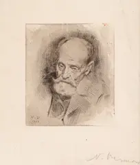 Studiu by Nicolae Vermont, 1906, acvaforte și gravură cu acul, sold Dec 2024