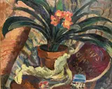 Lucia Dem(etriade) Bălăcescu, Crini de iarnă, 1932, ulei pe carton