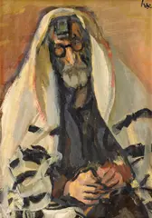 Iosif Iser, Rabin, 1919-1920, ulei pe pânză lipită pe carton