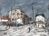 Jean Cheller, Iarnă în București, 1940, ulei pe pânză