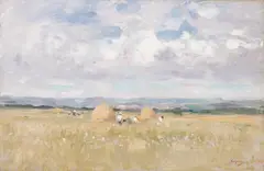 Nicolae Grigorescu, Strânsul fânului, cca. 1901, ulei pe pânză