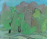 Pădure by Alexandru Ciucurencu, sfârșitul anilor '60, ulei pe carton, offered Dec 2024