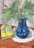 Theodor Pallady, Interior cu vas cu salvie, 1930-1935, ulei pe pânză lipita pe carton