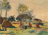 M. H. Maxy, Peisaj de vară, 1918, ulei pe carton