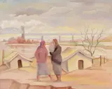 Carol Hübner, Peisaj dobrogean, 1940, ulei pe pânză
