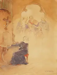 Oton Iveković, Concert for Croatian Greats, 1928.-1930., watercolor on paper