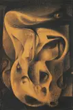 Ivo Friščić, Abstract Composition, 1960-ih, charcoal on paper