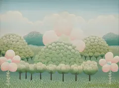 Ivan Rabuzin, Flower and Forest, oil on canvas