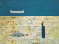 Vasko Lipovac, Abstract Composition, 1957., oil on canvas