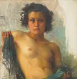 Robert Auer, Portrait of a Girl, 1941., oil on board