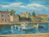 Ivo Režek, From Malinska Port, 1963.-1967., oil on canvas