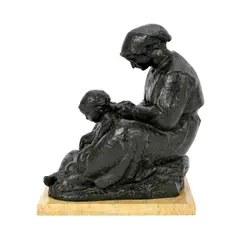 Mother Weaves a Braid by Frano Kršinić, bronze, sold Dec 2024