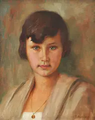 Robert Auer, Portrait of a Girl, 1928., oil on canvas