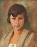 Robert Auer, Portrait of a Girl, 1928., oil on canvas