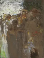 Robert Auer, Study for "Love", 1911., pastel on paper