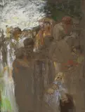 Robert Auer, Study for "Love", 1911., pastel on paper