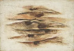 Borders by Frano Šimunović, 1974.-1976., oil on hardboard, sold Dec 2024