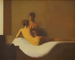 Miljenko Stančić, Semi-Reclining Nude, oil on canvas