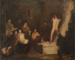 Ljubo Lah, Nude Drawing, 1952.-1953., oil on canvas
