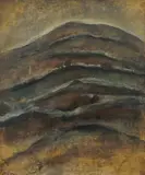 Frano Šimunović, Vertical Stony Ground, 1966.-1976., watercolor on paper mounted on hardboard