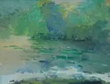 Josip Vaništa, Maksimir Lake, 1988., oil on canvas