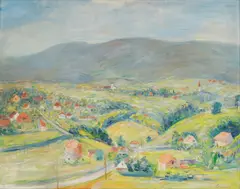 Oskar Herman, Under Sljeme, oil on canvas