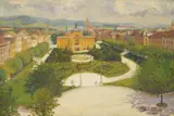 Slavko Tomerlin, View on Tomislavac (Zagreb), 1925., oil on canvas