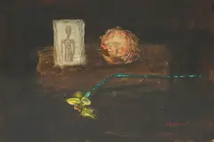 IVO VOJVODIĆ, Still Life with Rosehip, oil on paper