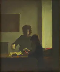 Mato Jurković, Interior d'apres Miljenko Stančić, oil on canvas