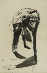 Ivan Šebalj, Eyes that Ask, cca. 1977., ink on paper