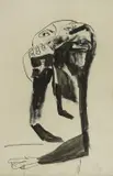Ivan Šebalj, Eyes that Ask, cca. 1977., ink on paper