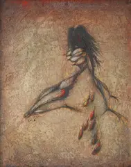 Albert Kinert, Goddess, 1967.-1968., oil on canvas mounted on hardboard