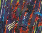 Bane Milenković, Running Girl, 1989., oil on canvas