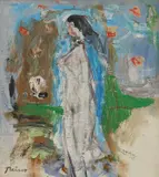 Nikola Reiser, Female Nude, oil on canvas