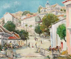 Constantin C. (Ali-Baba) Constantinescu, Vedere din Balcic, ulei pe pânză