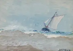 Dimitrie Florian, Furtună pe mare, ulei pe carton