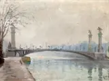 Cheiul Senei by Constantin Isachie Popescu, ulei pe carton, sold Nov 2024