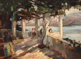 Rudolf Négely, Vedere din Capri, 1937, ulei pe pânză