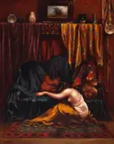 Mişu Teişanu, Boudoir, 1929, ulei pe carton