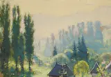 Dimineață la Grui by Constantin Isachie Popescu, ulei pe carton, offered Nov 2024