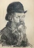Portret de evreu by Jean Alexandru Steriadi, litografie, sold Nov 2024