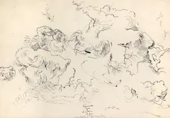 Constantin Flondor, Enigme, 1990, tuș pe hârtie