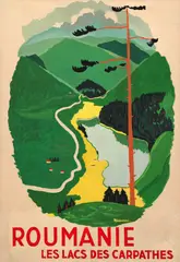 Paul Miracovici, Les lacs des Carpathes, ulei pe hârtie lipită pe carton