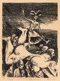 Ștefan Câlția, Golemul, 1987, litografie